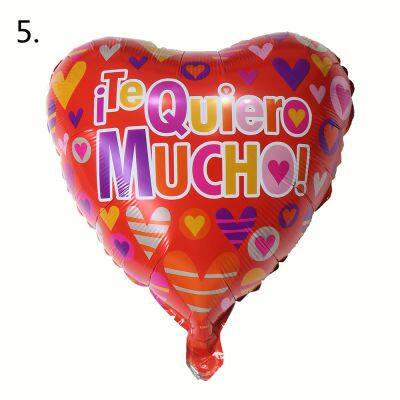 Wholesale 18 Inch Spanish Heart Shape I Love You Te Amo Foil Balloon for Wedding Valentine'S Day Party Decoration Globos