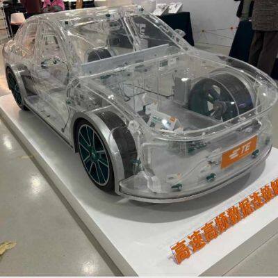 Transparent car display model manufacturing factory