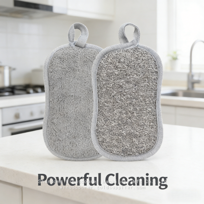 Premium Silver Cleaning Cloth, Non-Scratch Polishing Cloth Household Cleaning Scrubber Sponge photo-2