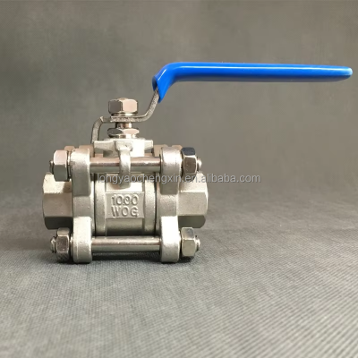 1/2'' 1000PSI 2000Wog CF8 CF8m SS304 SS316 Wcb NPT/BSPT/BSPP Thread Industrial 2PC Stainless Steel Manual Floating Ball Valve photo-6