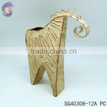 metal animal decor of rustic horse for home ornament