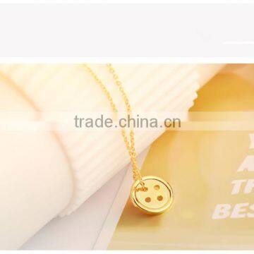 Latest Design Beads Necklace Rose Gold Button Lucky Necklace photo-5