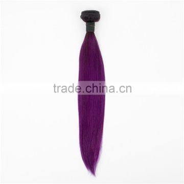 Colored purple human two tone Brazilian hair weave