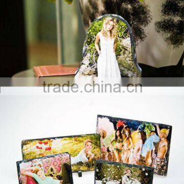 Hot sale fashion Sublimation Photo Slate heat transfer slate, white slate coated blank rock for subliamtion