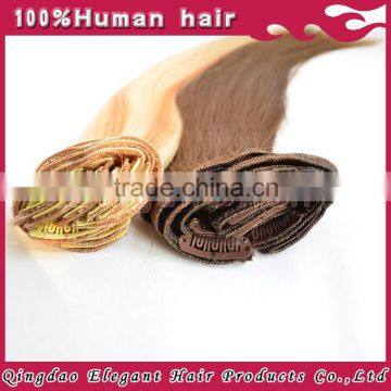 AAAAAA long curly clip in human hair extension