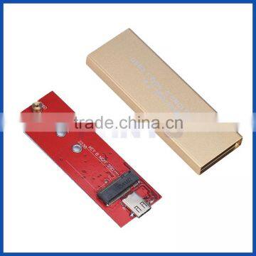 Portable M.2 SSD enclosure USB3.1 to 2260 M.2 NGFF B Key SATA based SSD box