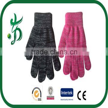 Ladies Warmer Knitted Sliver Gloves Work Glove