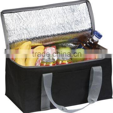 1 color foldable 600D polyester aluminum cooler bag promotional