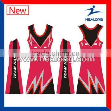 custom sublimated sublimation plus size cheap netball dress