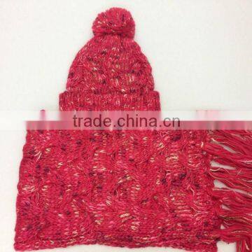 New Winter Handmade knitted Scarf and Hat