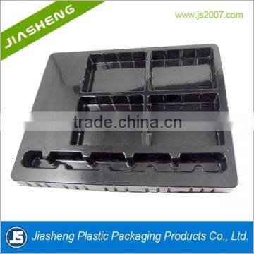 industrial electronic use and rectangle black plastic package electronic tray