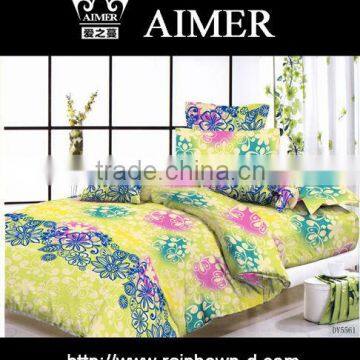 143tc rotary pigment print polycotton bedsheet fabric