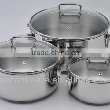 STAIINLESS STEEL COOKWARE SET CASSEROLE WITH FOLDEBLE HANDLE