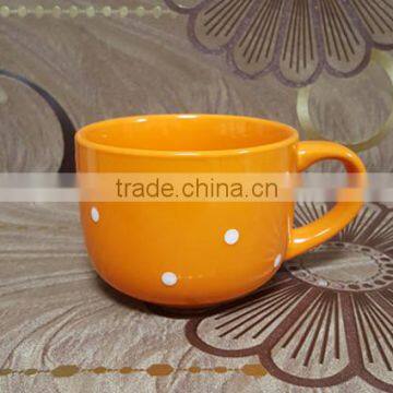 500 ml Handpaiting Stoneware Soup Mug With Small Dots photo-4