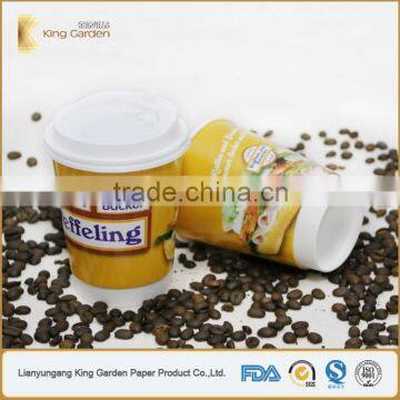 Single Wall /double Wall /ripple Wall Paper Cups With PS Black or White Lids photo-3