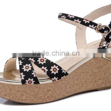 fashion round toe high heel wedge shoes woman