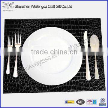 Hot Selling Crocodile Skin Faux Leather Table Mat