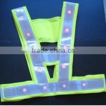 police reflective vest/reflecting vest/reflection vest with led light