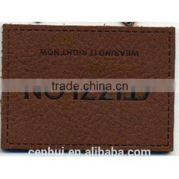 dongguan high quality custom embossed leather patch