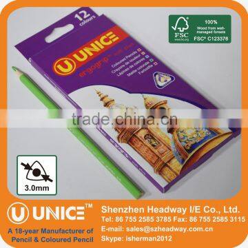 7" x 12pcs Wax Base Colored Pencil for Artist photo-2