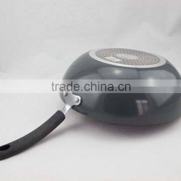 Durable Forged Hard Anodized Aluminum Non Stick Wok Flat Pan Cookware photo-2