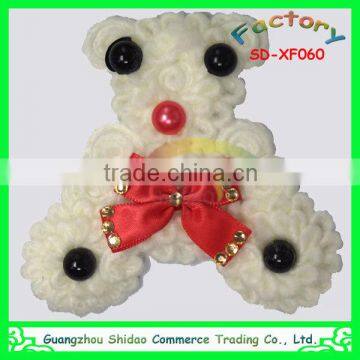 White bear bead decoration for cloth decoration lace flower