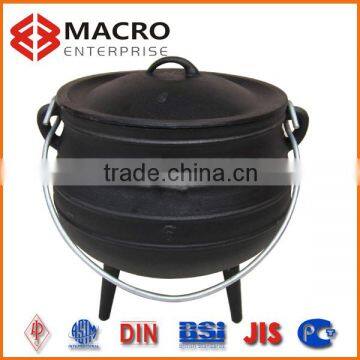 three legs full set cast iron stew potjie pot