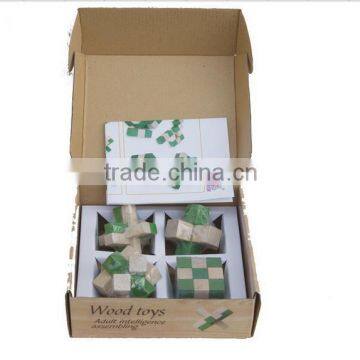 Mysterious high IQ brain teaser magic wooden puzzle box