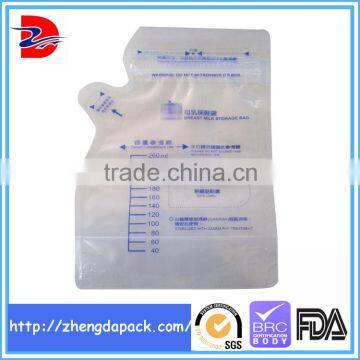 BPA free gravure printing spout plastic bag for breast milk