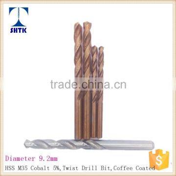 HSS M35 cobalt drill, Drill bit, Dia 9.2mm, twist drill bit