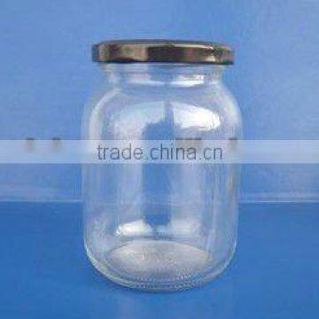 360ml glass jar,glass food jar,glass pickle jar with tin lids