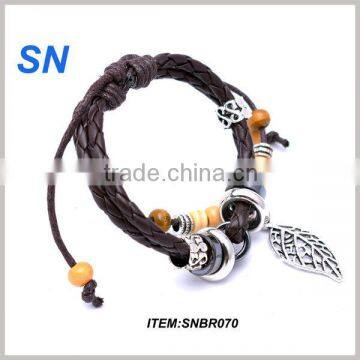 2013 genuine leather fashion lace cruciani bracelet