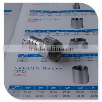 304 316 stainless steel female hose barb fitting for plastic hoses