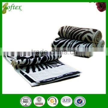 Black and White Striped Bath Towel