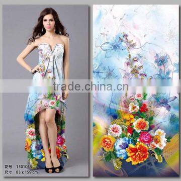 All kinds of digital printing fabric with flowers