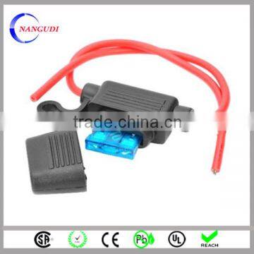 12v fuse holder, blade fuse holder, 15amp waterproof in-line fuse holder with medium fuse