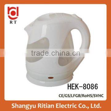 220V or 110V, 1.2 Liter Capacity, 360 degree rotation Mini Cute Plastic Electric kettle