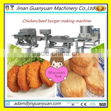 Chicken/beef burger making equipments/burger forming line