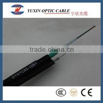 4/6/8/12/24 Core GYXTC8S Self Supporting Outdoor Fiber Optic Cable From Zhejiang Manufacturer