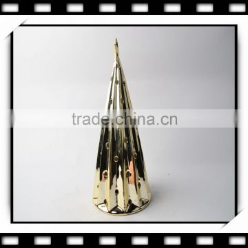 Golden Ceramic Christms Tree Candle Holder & Ceramic Lamp