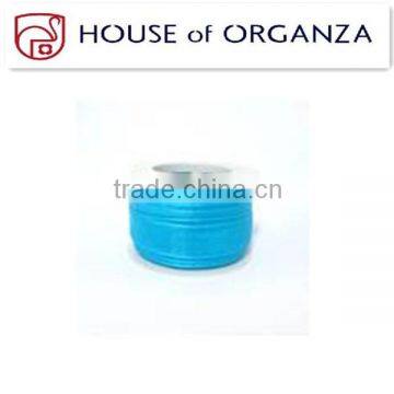 2014 High Quality Blue Organza Chrismas Ribbon for Chrismas