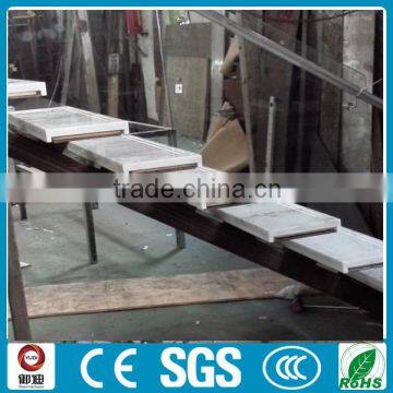 China Interior Wrought Iron Stone Prefabricated Straight Stairs --YUDI photo-4