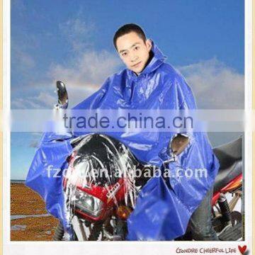 waterproof polyester pvc rain poncho for motorcycle