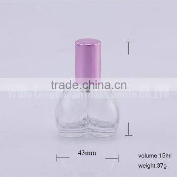 15ml Aluminum Atomizer Arse Shape Glass Refillable Perfume Empty Bottle