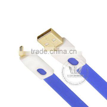 Tangle Free Flat Noodle 4ft Colored Micro USB Charger Cord for Android,Samsung