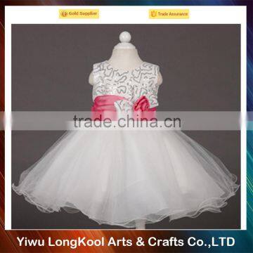 High Quality Baby Girl Party Tutu Dress Formal Wedding Dress With Flower photo-2