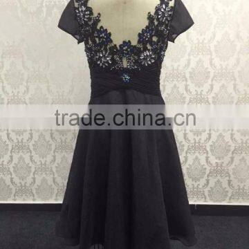 Sexy Transparent Italian Cocktail Dresses With Puffy Tulle Skirt photo-6