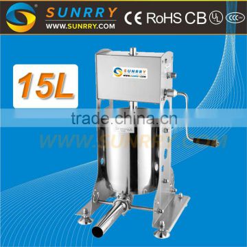 15 Liters Vertical Type Stainless Steel Hand Sausage Stuffer Machine(SY-SF15H SUNRRY)