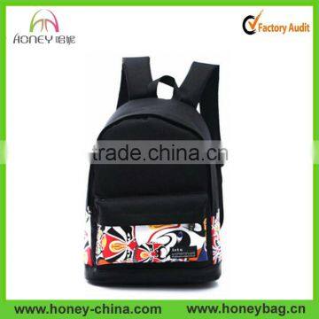 Chinese style backpack priting peking opera masks