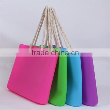 Diagonal Silicone Beach Bag For Woman